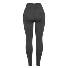 Load image into Gallery viewer, Scrunch Booty Leggings Mesh Panel Running Pant Wrinkle Leggings Yoga Pants With Pockets For Women Lift Butt Leggings Solid Color