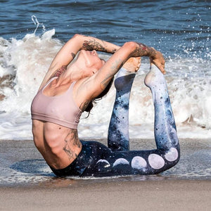 INS recommended the moon gradient sky digital printing yoga pants stretch tight leggings L001 gym Leggings