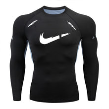 Load image into Gallery viewer, 2019 new men&#39;s compression long-sleeved shirt men&#39;s tight-fitting T-shirt sports tights fitness gym training shirt brand