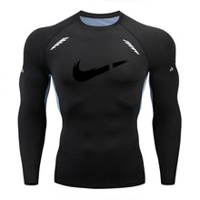 Load image into Gallery viewer, 2019 new men&#39;s compression long-sleeved shirt men&#39;s tight-fitting T-shirt sports tights fitness gym training shirt brand