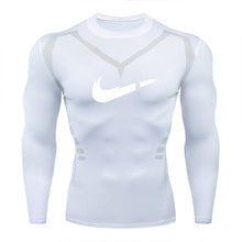 Load image into Gallery viewer, 2019 new men&#39;s compression long-sleeved shirt men&#39;s tight-fitting T-shirt sports tights fitness gym training shirt brand