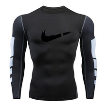 Load image into Gallery viewer, 2019 new men&#39;s compression long-sleeved shirt men&#39;s tight-fitting T-shirt sports tights fitness gym training shirt brand