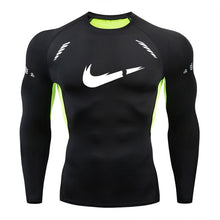 Load image into Gallery viewer, 2019 new men&#39;s compression long-sleeved shirt men&#39;s tight-fitting T-shirt sports tights fitness gym training shirt brand