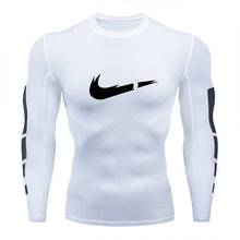 Load image into Gallery viewer, 2019 new men&#39;s compression long-sleeved shirt men&#39;s tight-fitting T-shirt sports tights fitness gym training shirt brand