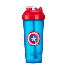 Load image into Gallery viewer, 600ML Super Heroes Shaker Bottle With Whisk Ball Sports Gym Whey Protein Powder Mixing Bottle Fitness Water Bottle BPA Free