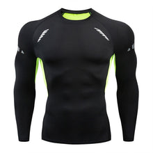 Load image into Gallery viewer, 2019 new men&#39;s compression long-sleeved shirt men&#39;s tight-fitting T-shirt sports tights fitness gym training shirt brand