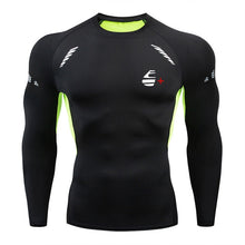 Load image into Gallery viewer, 2019 new men&#39;s compression long-sleeved shirt men&#39;s tight-fitting T-shirt sports tights fitness gym training shirt brand