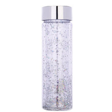 Load image into Gallery viewer, Behogar 600ml Double Layer Glitter Plastic Water Drinking Bottles for Sports Fitness Gym Exercise Travel School Office