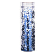 Load image into Gallery viewer, Behogar 600ml Double Layer Glitter Plastic Water Drinking Bottles for Sports Fitness Gym Exercise Travel School Office