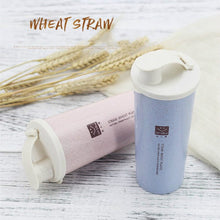 Load image into Gallery viewer, 450ml Protein Powder Shaker Water Bottle Wheat Straw   Mixer Sports Fitness Protein Shaker Milk Shake Bottle WJ102812