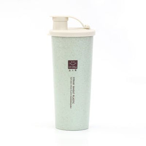 450ml Protein Powder Shaker Water Bottle Wheat Straw   Mixer Sports Fitness Protein Shaker Milk Shake Bottle WJ102812