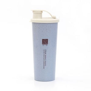 450ml Protein Powder Shaker Water Bottle Wheat Straw   Mixer Sports Fitness Protein Shaker Milk Shake Bottle WJ102812