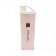 Load image into Gallery viewer, 450ml Protein Powder Shaker Water Bottle Wheat Straw   Mixer Sports Fitness Protein Shaker Milk Shake Bottle WJ102812