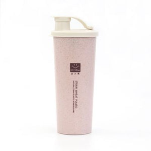 450ml Protein Powder Shaker Water Bottle Wheat Straw   Mixer Sports Fitness Protein Shaker Milk Shake Bottle WJ102812