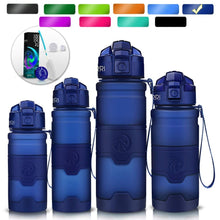 Load image into Gallery viewer, ZORRI Drak Blue Sports Water Bottle Best Reusable Protein Shaker Bpa Free Water Bottle Hiking Cycling Gym Bottle botella de agua